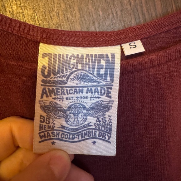 Jungmaven Taos Top (Burgundy - discontinued color) - Picture 2 of 3